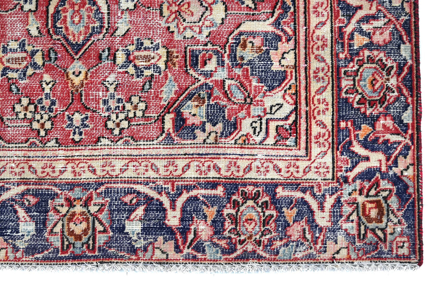 Vintage Kashan Persian Rug – Royal Arabesque