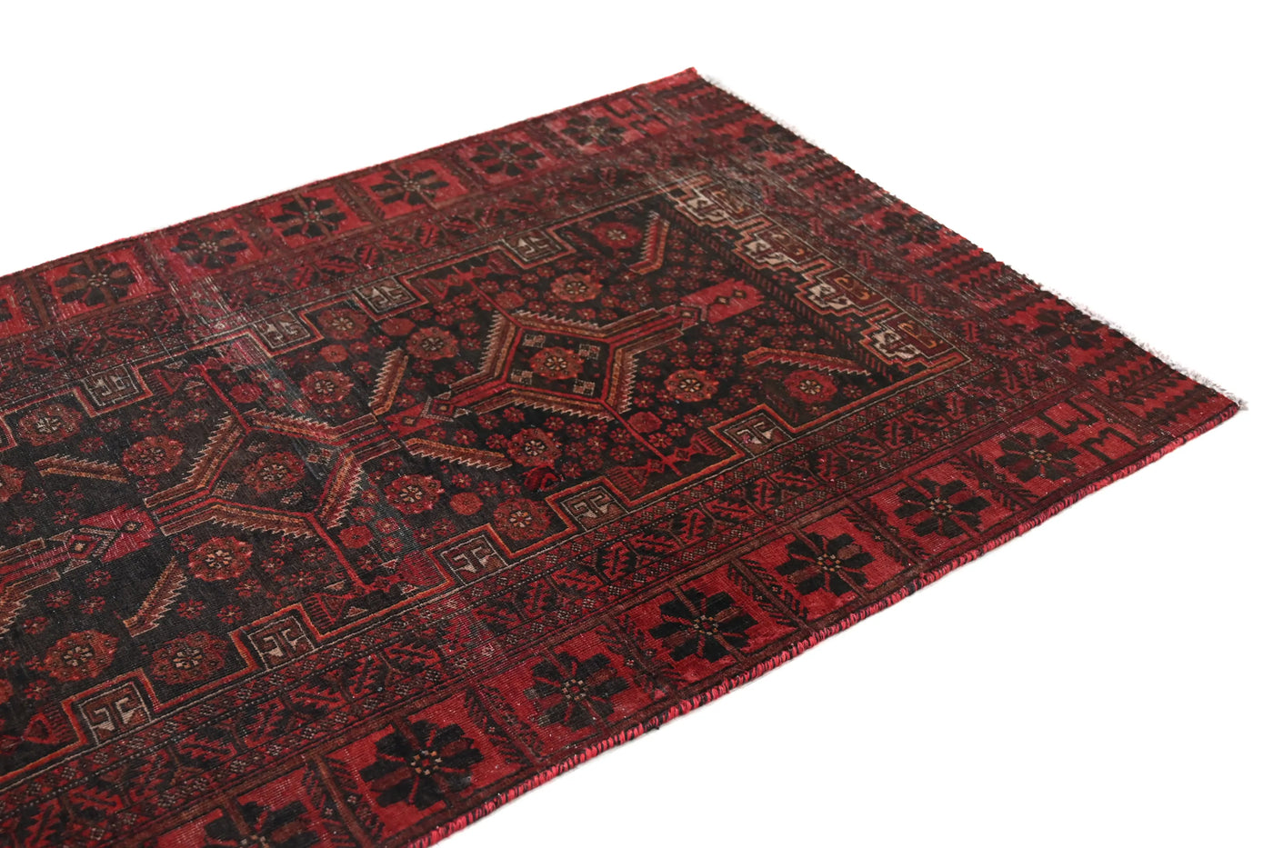 Vintage Baluchi Rug – Mahogany Lattice