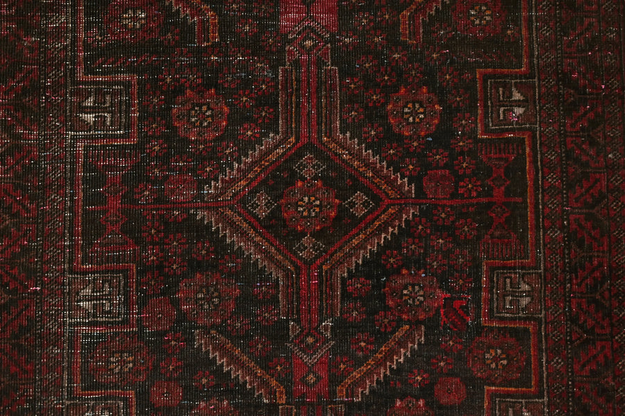 Vintage Baluchi Rug – Mahogany Lattice
