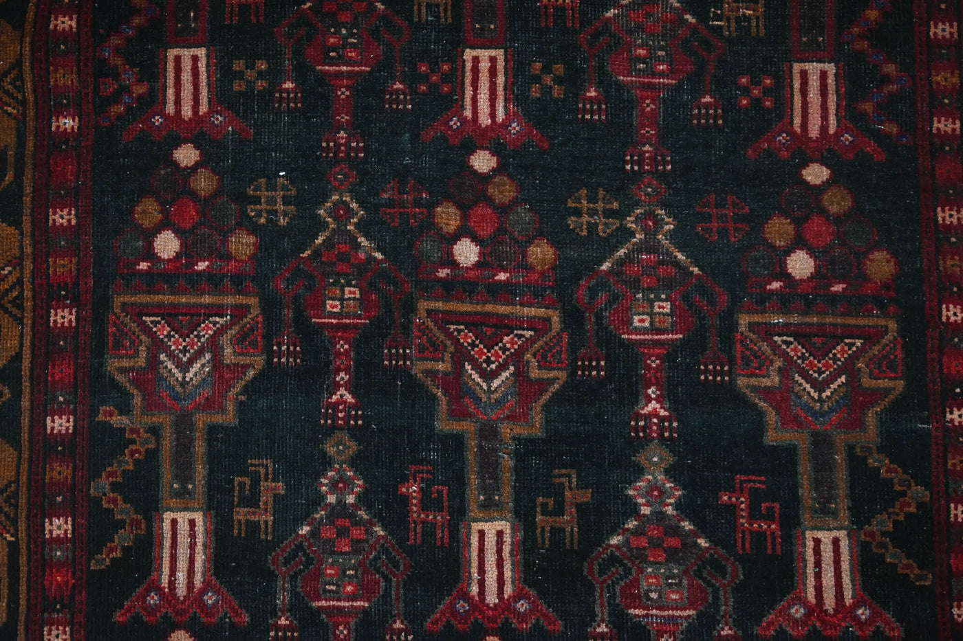 Vintage Baluchi Runner – Obsidian Obelisk