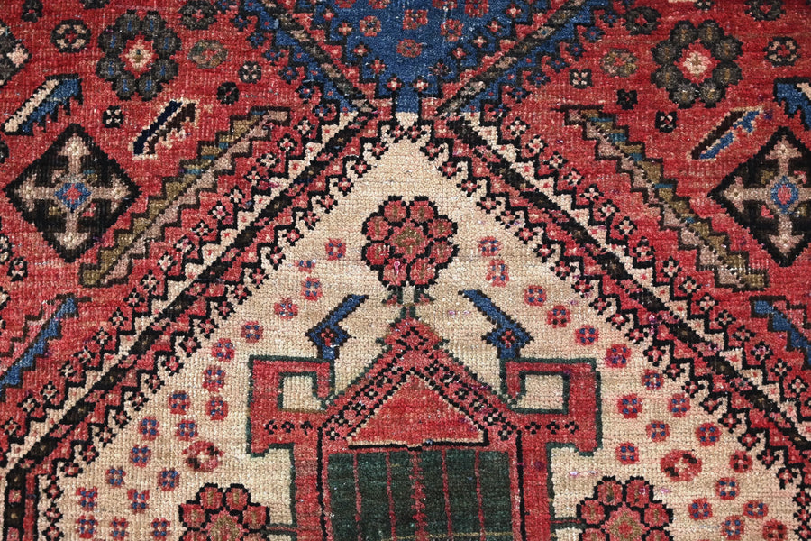 Vintage Shiraz Rug – Indigo Lozenge