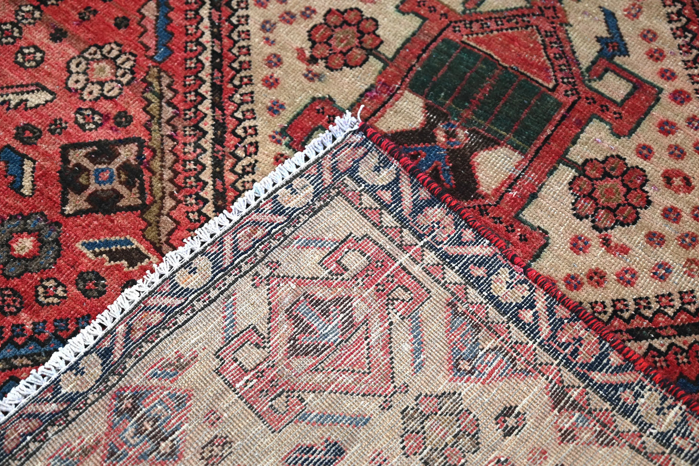 Vintage Shiraz Rug – Indigo Lozenge