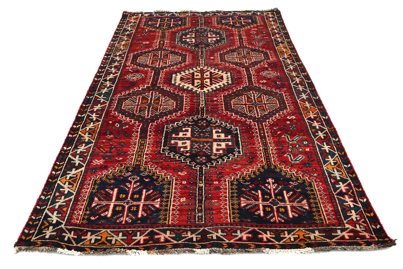 Vintage Shiraz Rug – Ruby Constellation