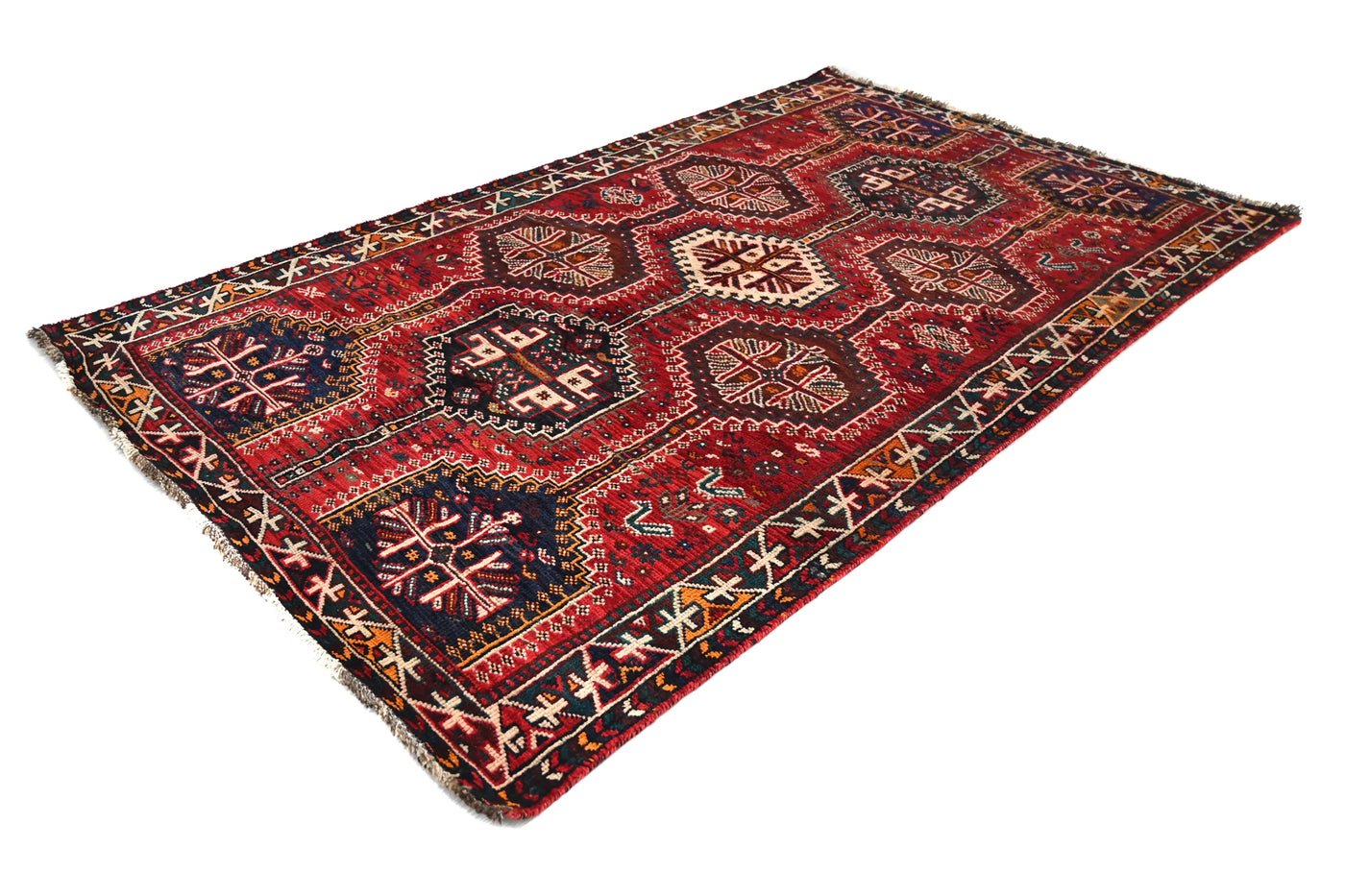 Vintage Shiraz Rug – Ruby Constellation