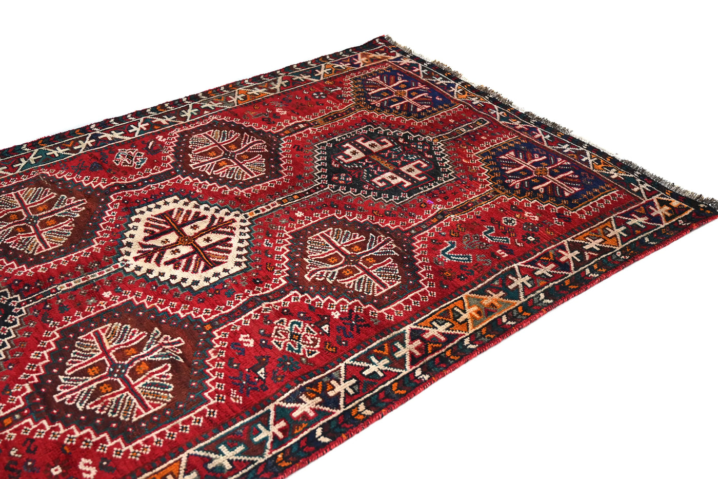 Vintage Shiraz Rug – Ruby Constellation