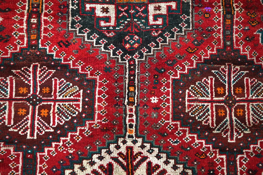 Vintage Shiraz Persian Rug – Ruby Constellation