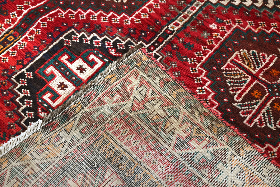 Vintage Shiraz Persian Rug – Ruby Constellation