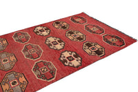 Vintage Turkmen Runner Rug – Terracotta Gull