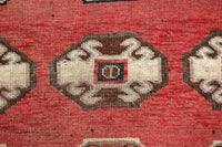 Vintage Turkmen Runner Rug – Terracotta Gull