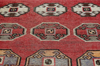 Vintage Turkmen Runner Rug – Terracotta Gull