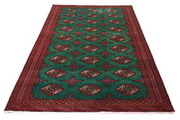 Vintage Turkmen Rug – Malachite Mosaic