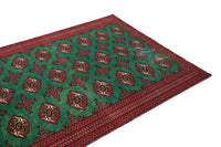 Vintage Turkmen Rug – Malachite Mosaic