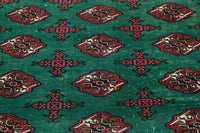 Vintage Turkmen Rug – Malachite Mosaic