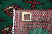 Vintage Turkmen Rug – Malachite Mosaic