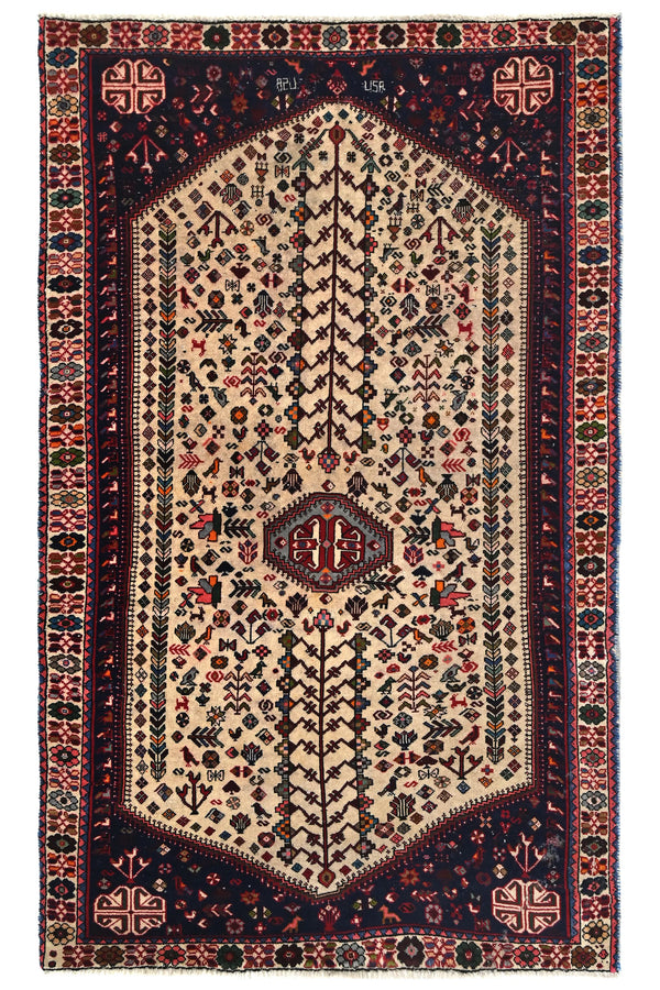 Vintage Shiraz Rug – Alabaster Menagerie