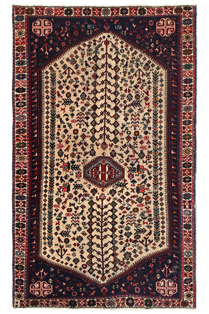 Vintage Shiraz Rug – Alabaster Menagerie