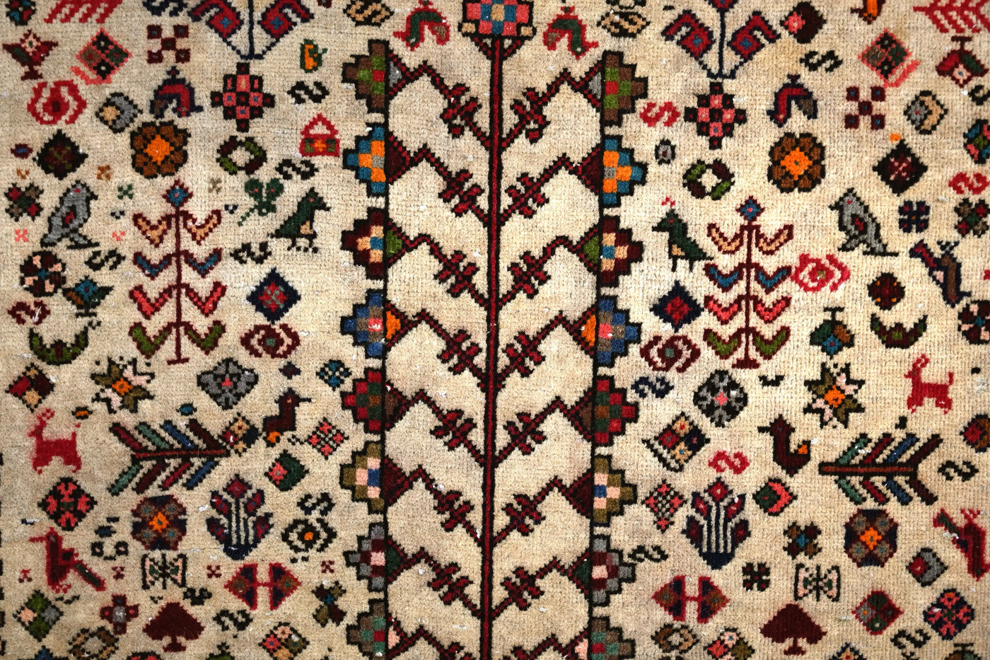 Vintage Shiraz Rug – Alabaster Menagerie