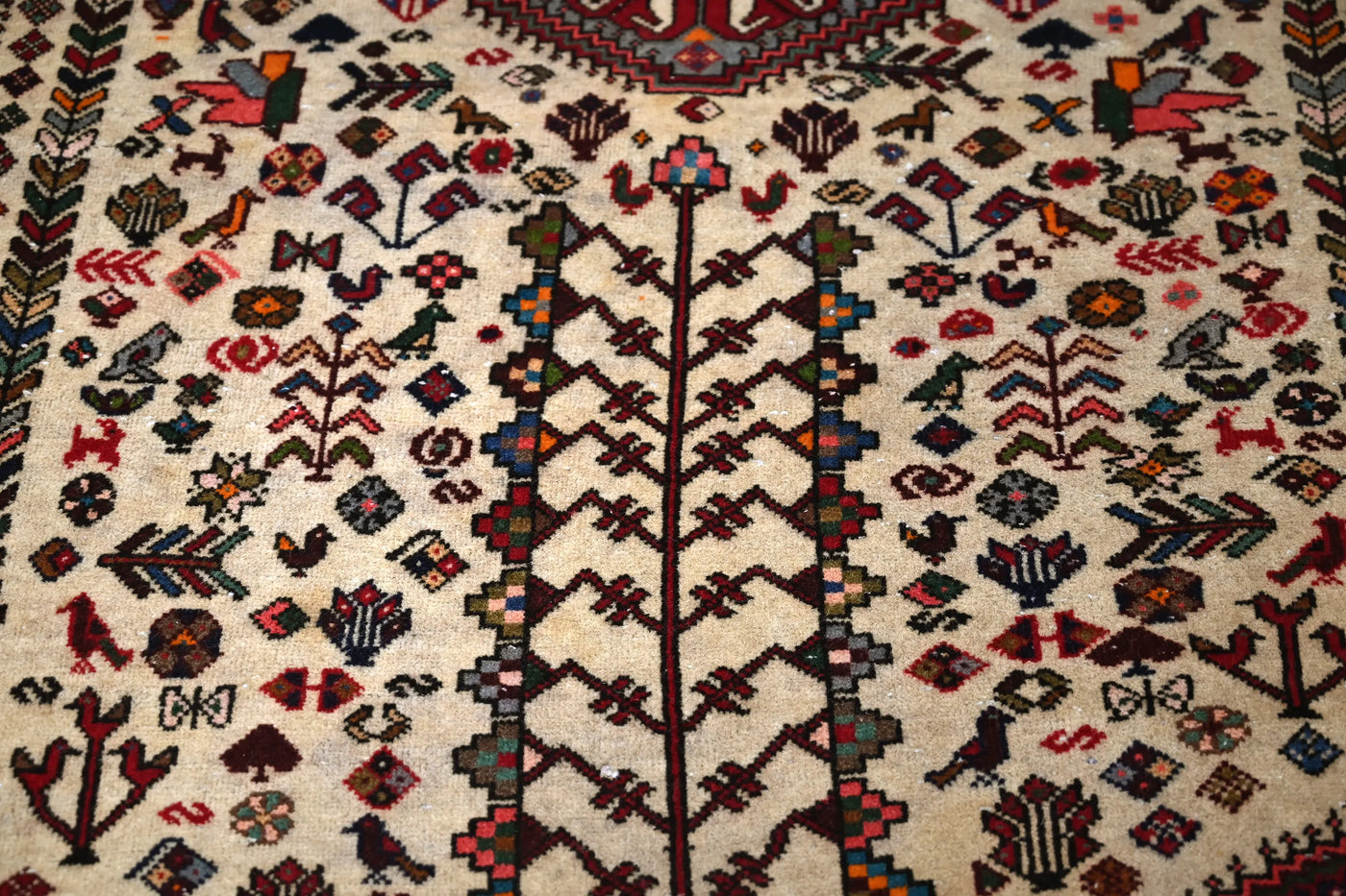 Vintage Shiraz Rug – Alabaster Menagerie
