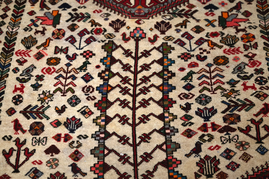 Vintage Shiraz Rug – Alabaster Menagerie