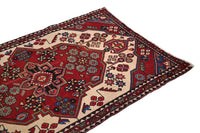 Vintage Hamadan Rug – Cerulean Cartouche