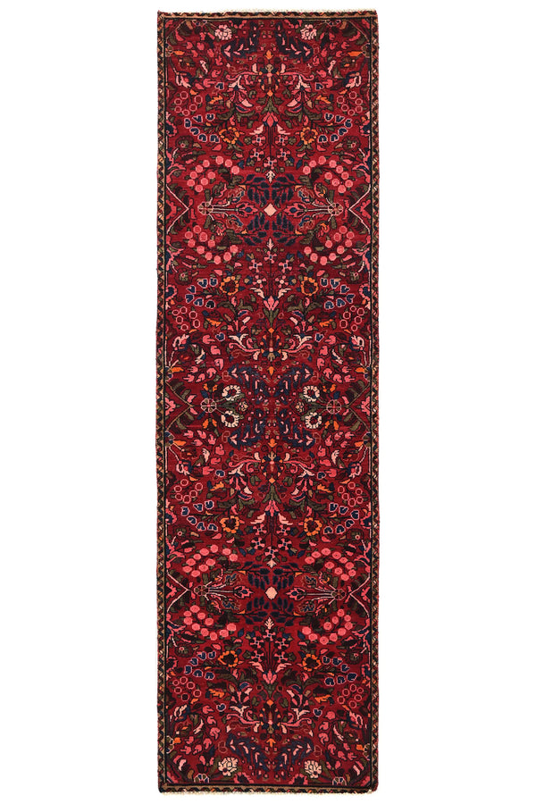 Vintage Baluchi Runner – Crimson Rosette