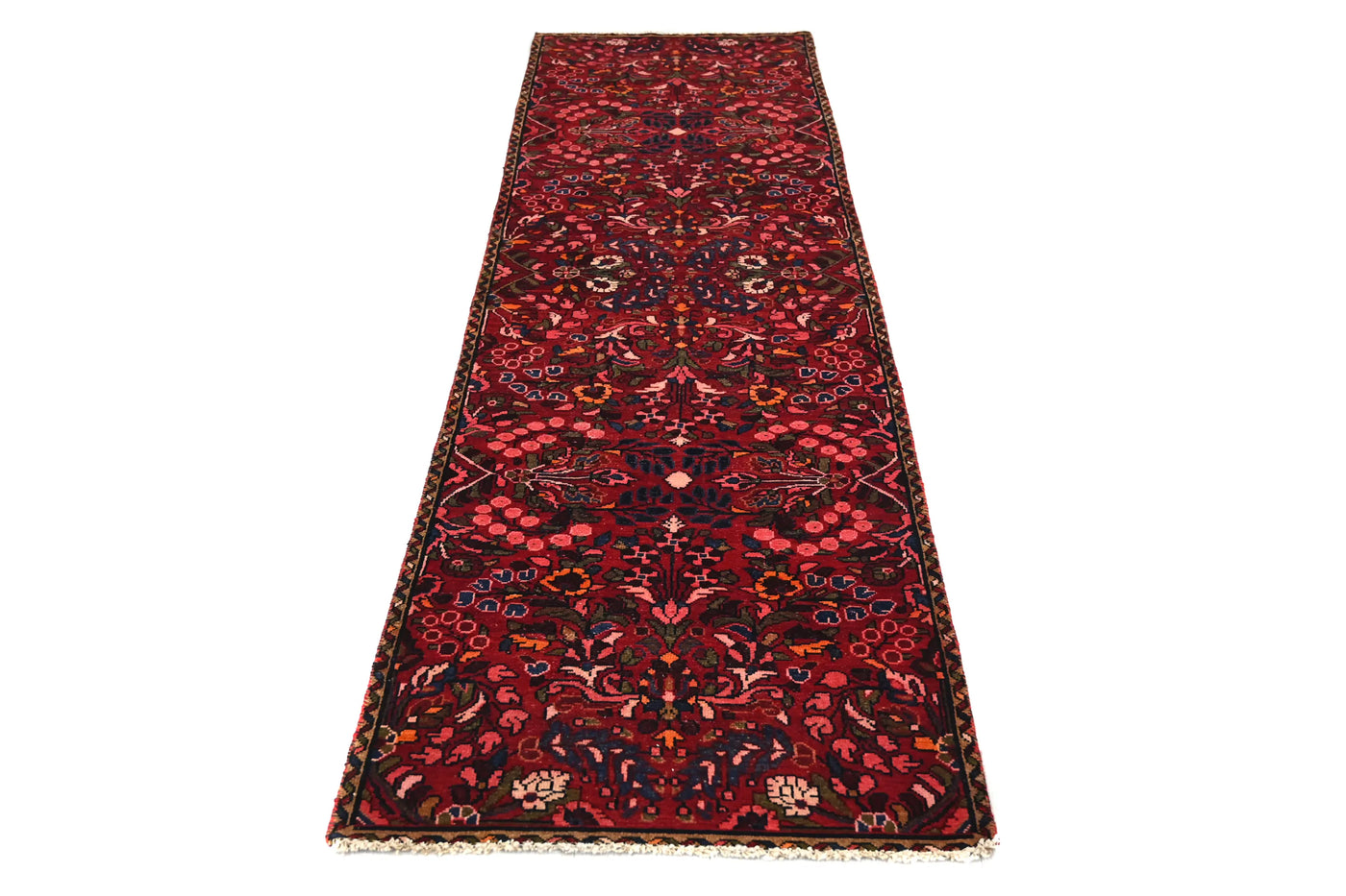 Vintage Baluchi Runner – Crimson Rosette