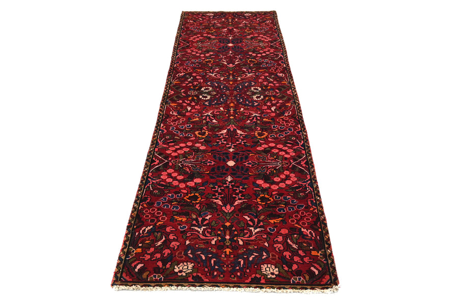 Vintage Baluchi Runner – Crimson Rosette