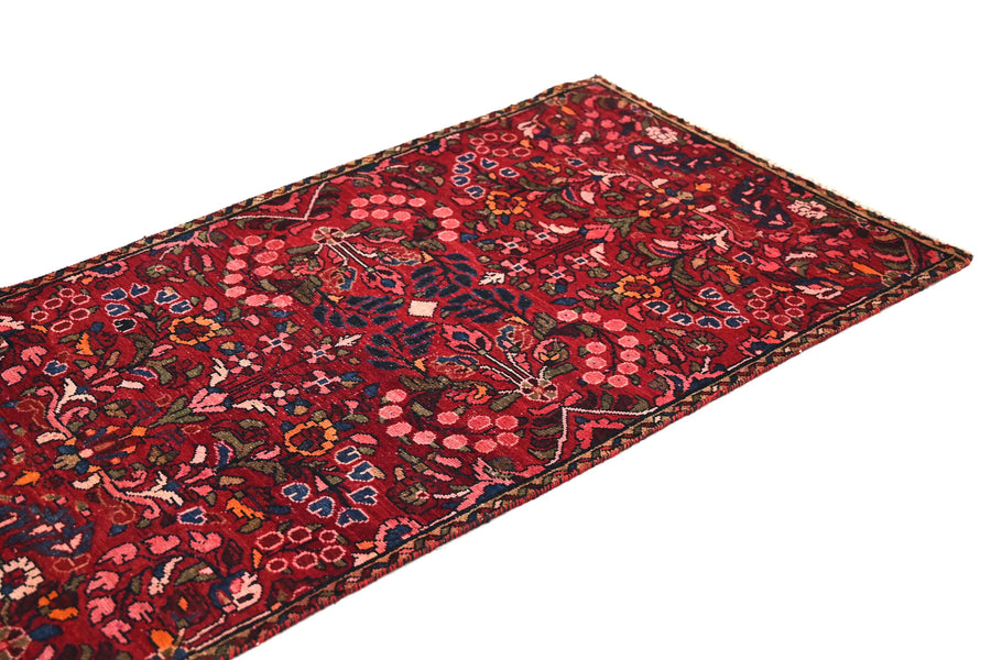 Vintage Baluchi Runner – Crimson Rosette