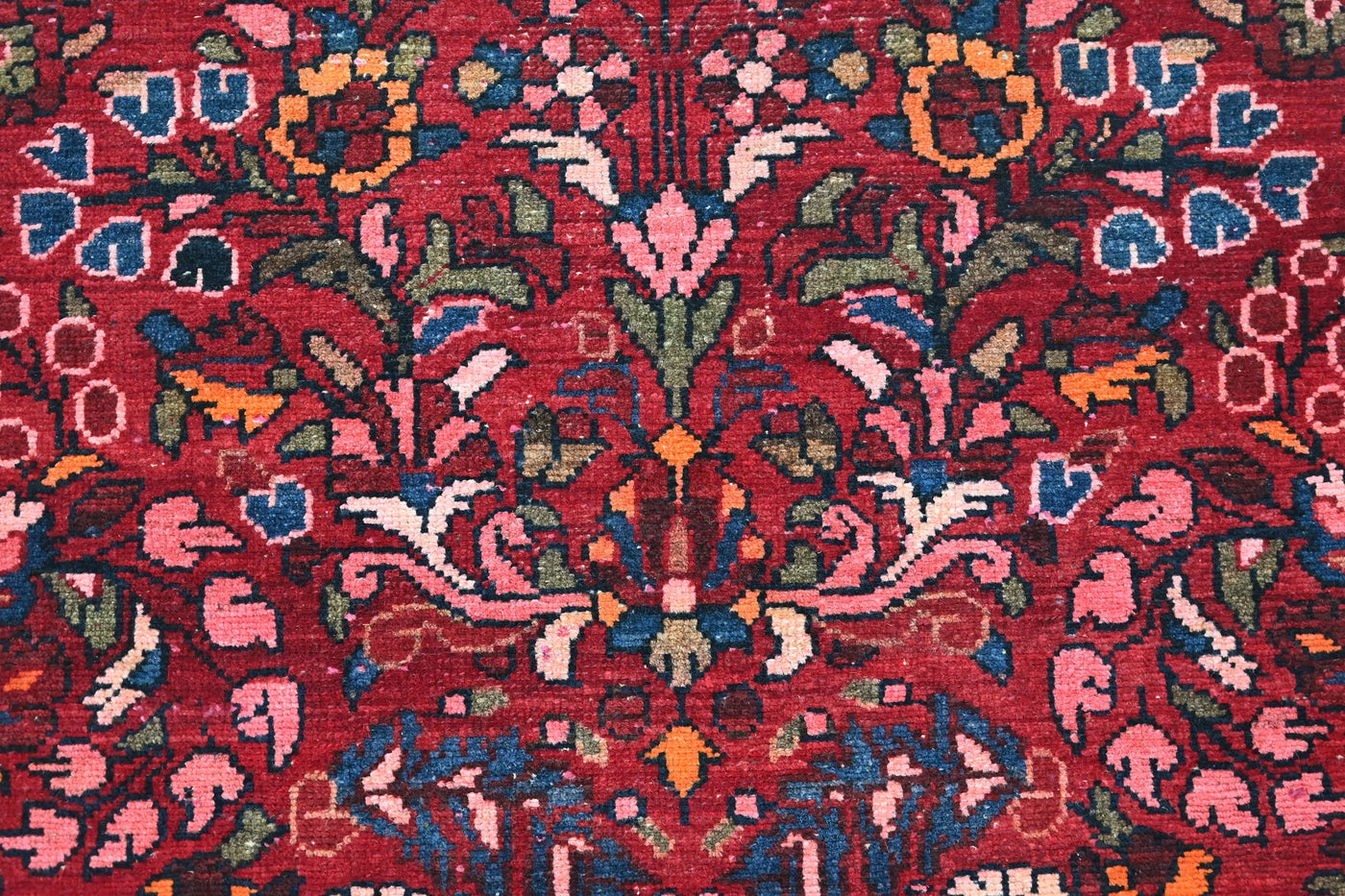 Vintage Baluchi Runner – Crimson Rosette