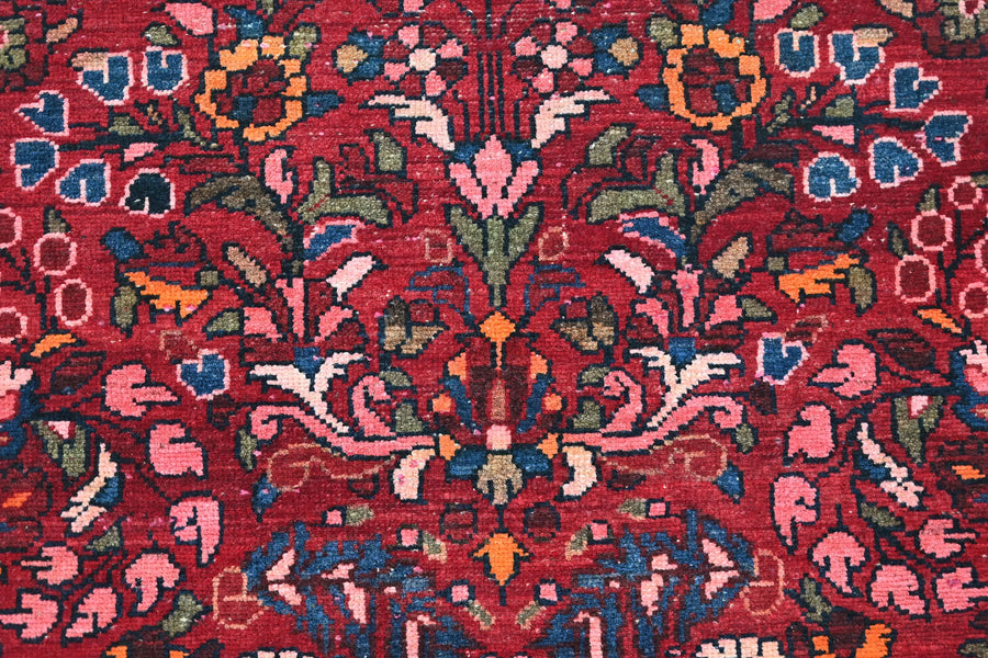Vintage Baluchi Runner – Crimson Rosette