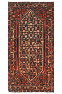 Vintage Hamadan Rug – Amber Lattice