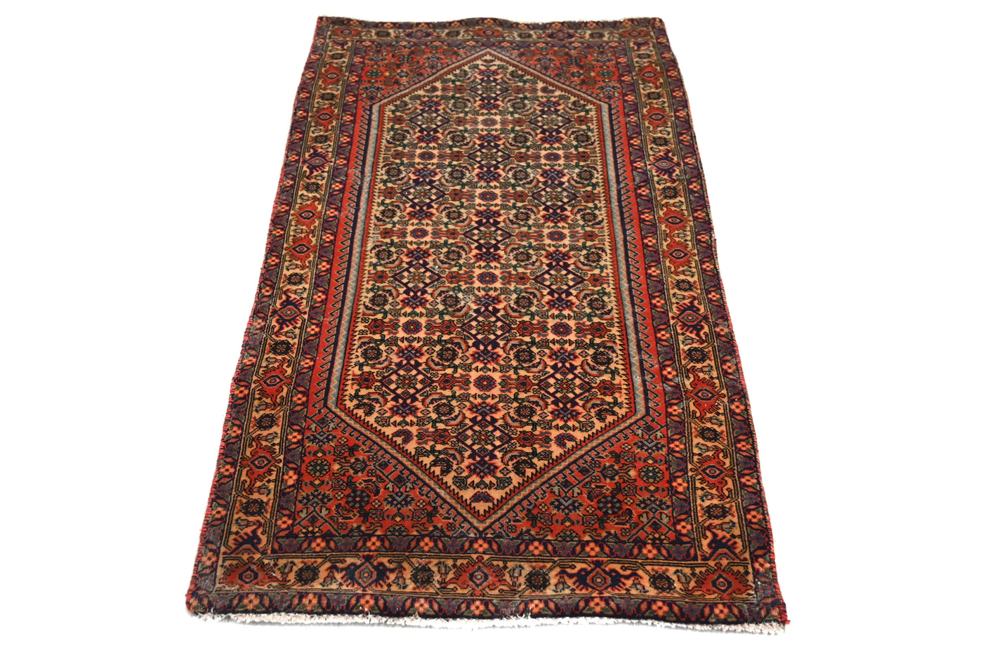 Vintage Hamadan Rug – Amber Lattice