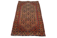 Vintage Hamadan Rug – Amber Lattice