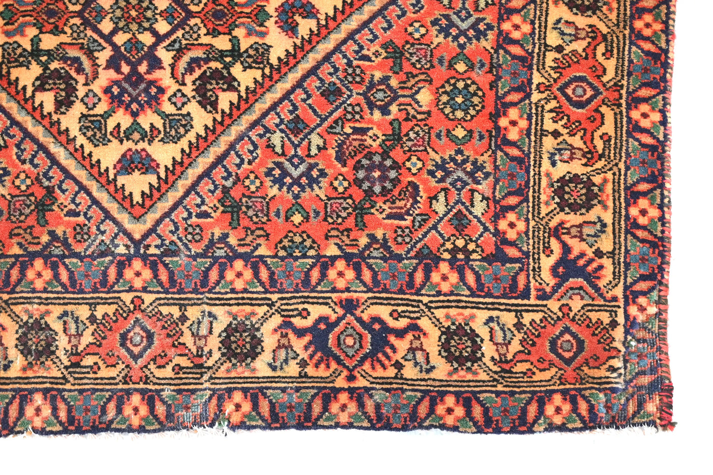 Vintage Hamadan Rug – Amber Lattice