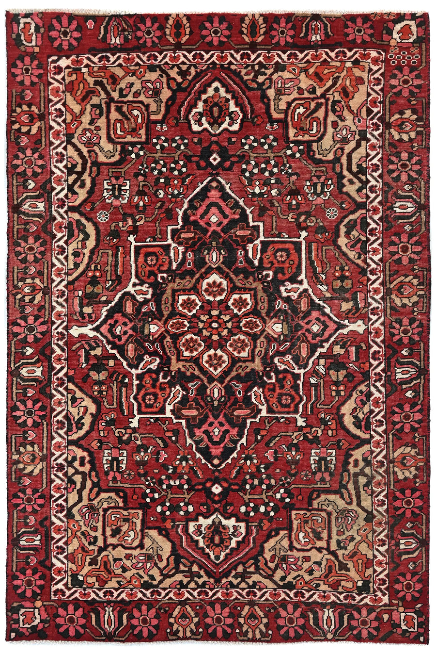Vintage Shiraz Rug – Crimson Medallion