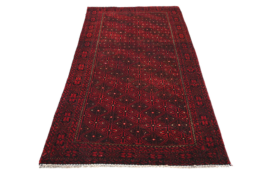 Vintage Baluchi Rug – Mahogany Trellis