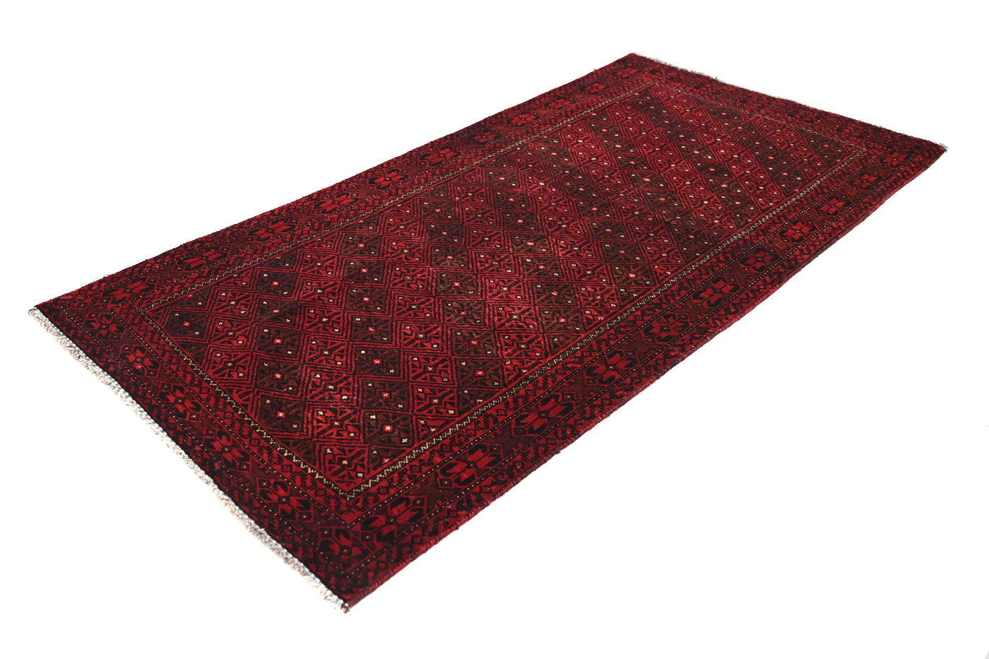 Vintage Baluchi Rug – Mahogany Trellis