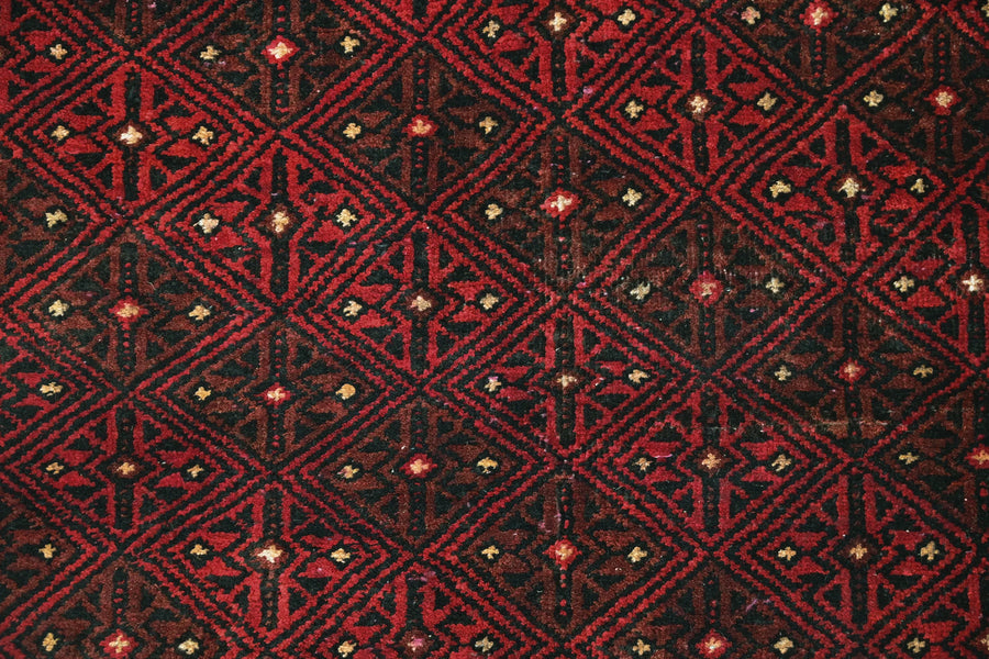 Vintage Baluchi Rug – Mahogany Trellis