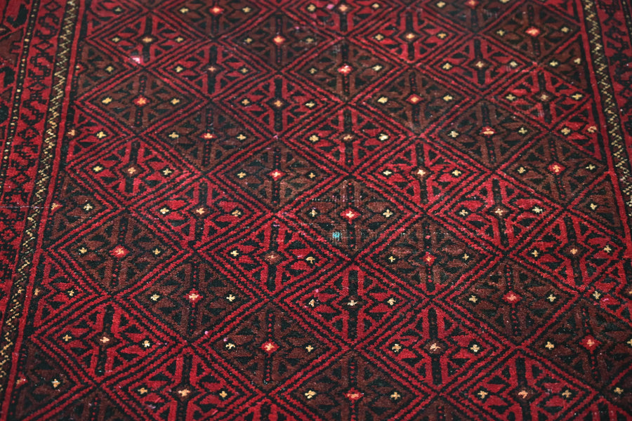 Vintage Baluchi Rug – Mahogany Trellis