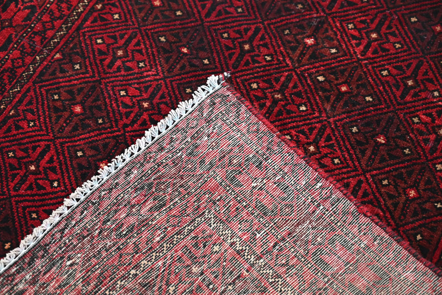Vintage Baluchi Rug – Mahogany Trellis