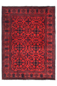 Khal Mohammadi Afghan Rug – Crimson Velvet