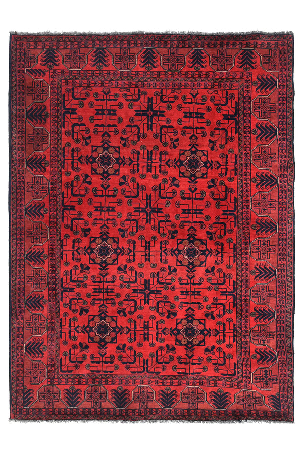 Khal Mohammadi Afghan Rug – Crimson Velvet