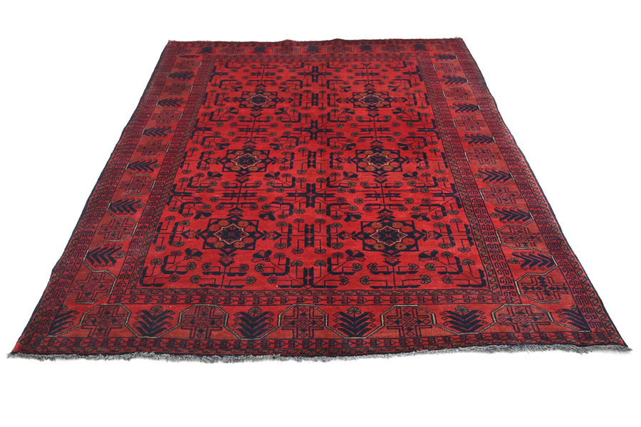 Khal Mohammadi Afghan Rug – Crimson Velvet
