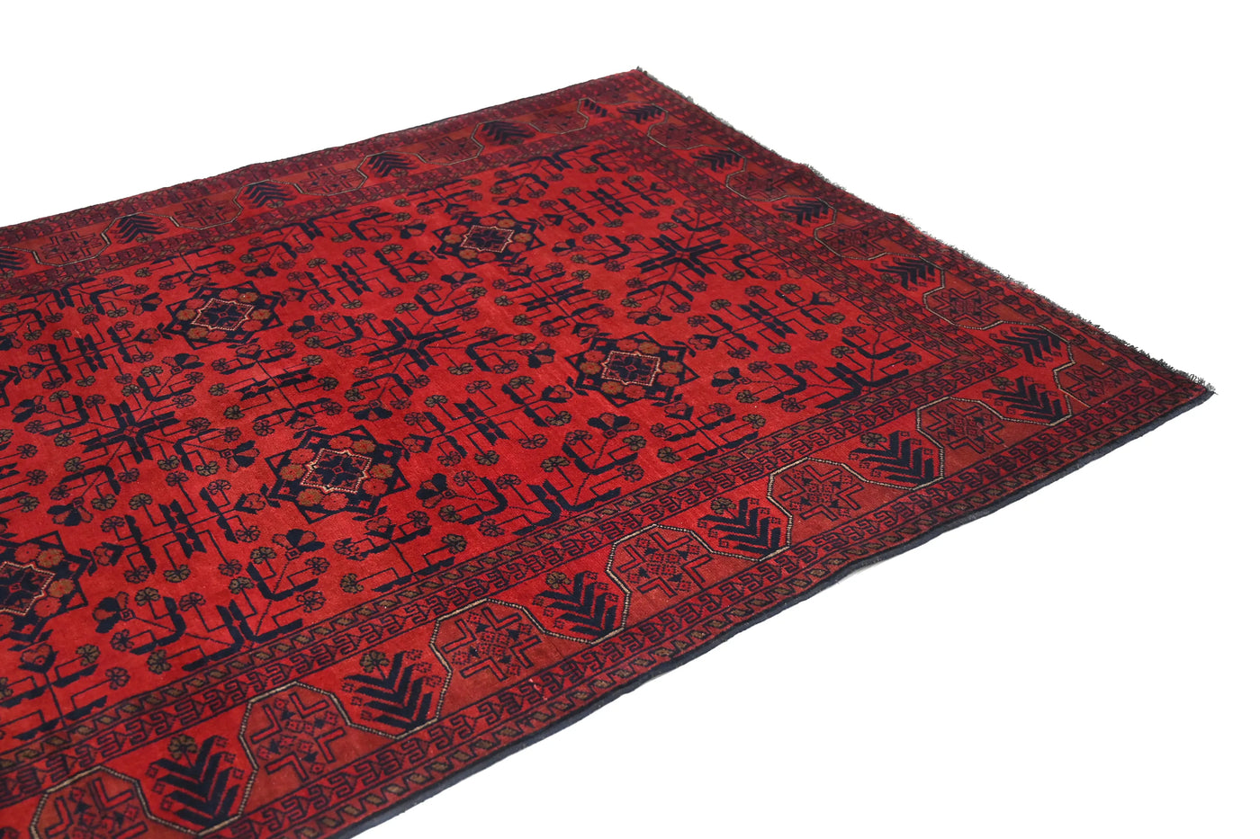 Khal Mohammadi Afghan Rug – Crimson Velvet