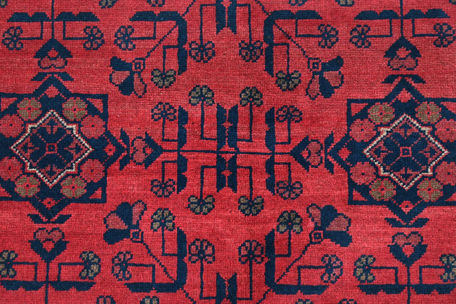 Khal Mohammadi Afghan Rug – Crimson Velvet