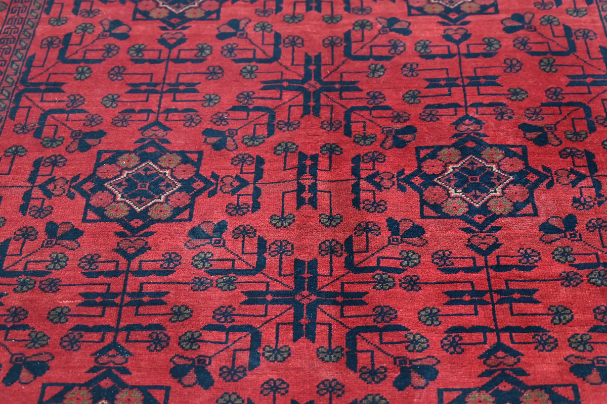 Khal Mohammadi Afghan Rug – Crimson Velvet