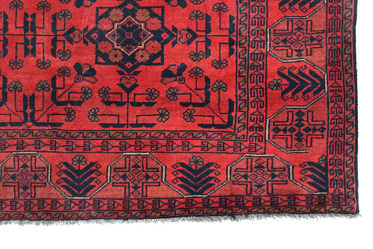 Khal Mohammadi Afghan Rug – Crimson Velvet