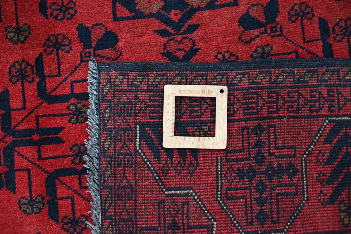 Khal Mohammadi Afghan Rug – Crimson Velvet