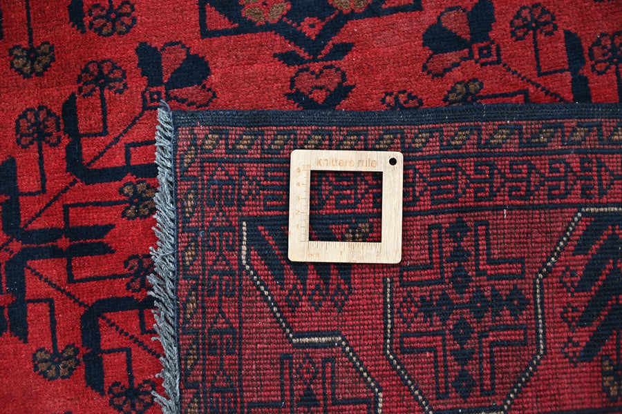 Khal Mohammadi Afghan Rug – Crimson Velvet