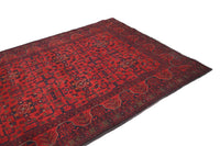 Khal Mohammadi Afghan Rug – Ruby Medallion